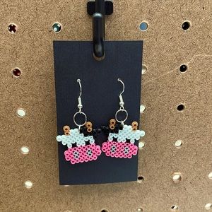 Cow perler bead Earrings
